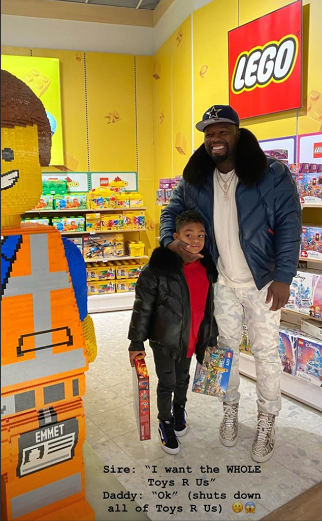 50 Cent, Son, Sire Jackson, Christmans 2019, Toys 'R' Us 50 Cent, Son, Sire Jackson, Christmans 2019, Toys 'R' Us